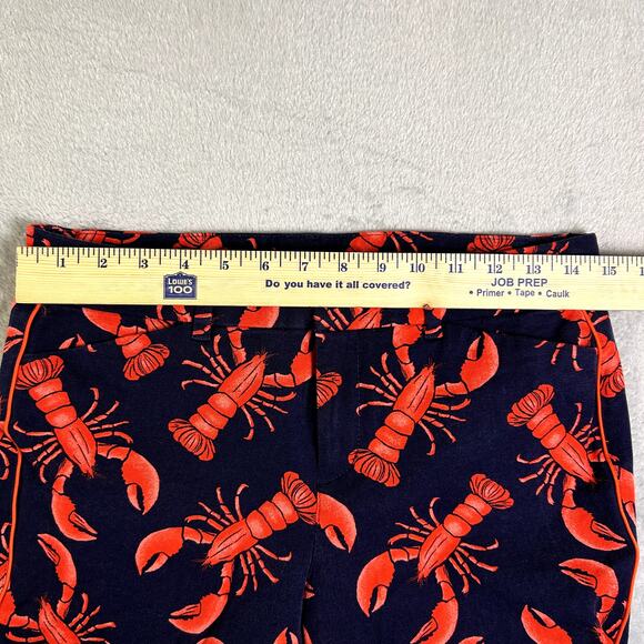 Old Navy Pixie Ankle Lobster Pants Women's 28 Navy Red Coastal Grandma - Picture 5 of 8